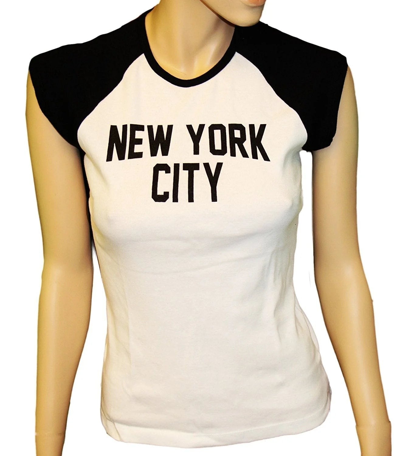 NYC Factory Women's New York City White Raglan T-Shirt