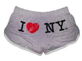 I Love NY Women's Summer Shorts Gray