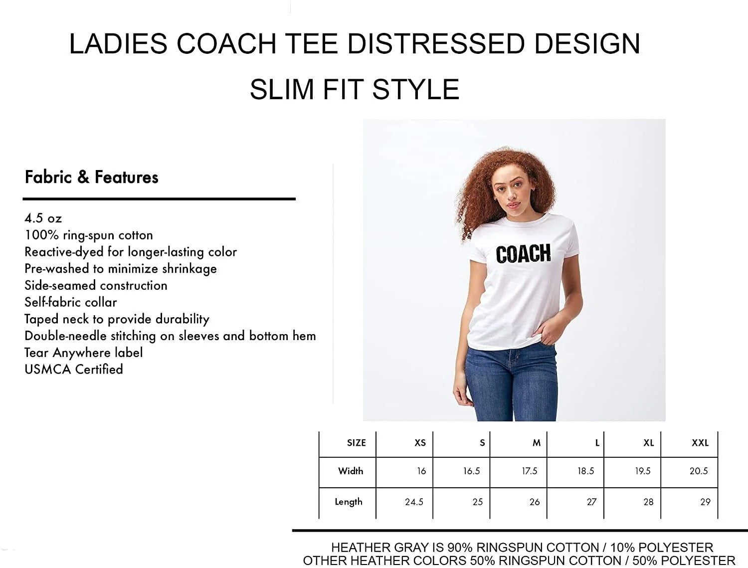NYC Factory Women's Coach Distressed White T-Shirt