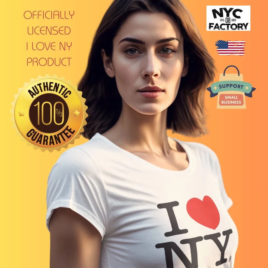 I Love NY Women's Light Pink V-Neck T-Shirt