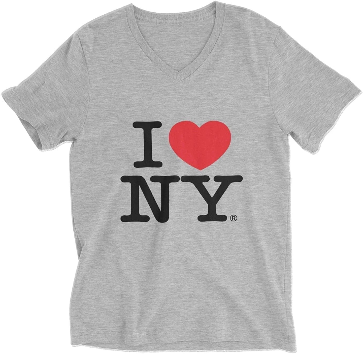 I Love NY Women's V-Neck T-Shirt Heather Gray