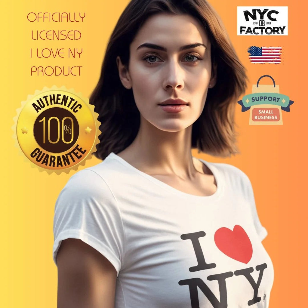 I Love NY Women's V-Neck Black T-Shirt