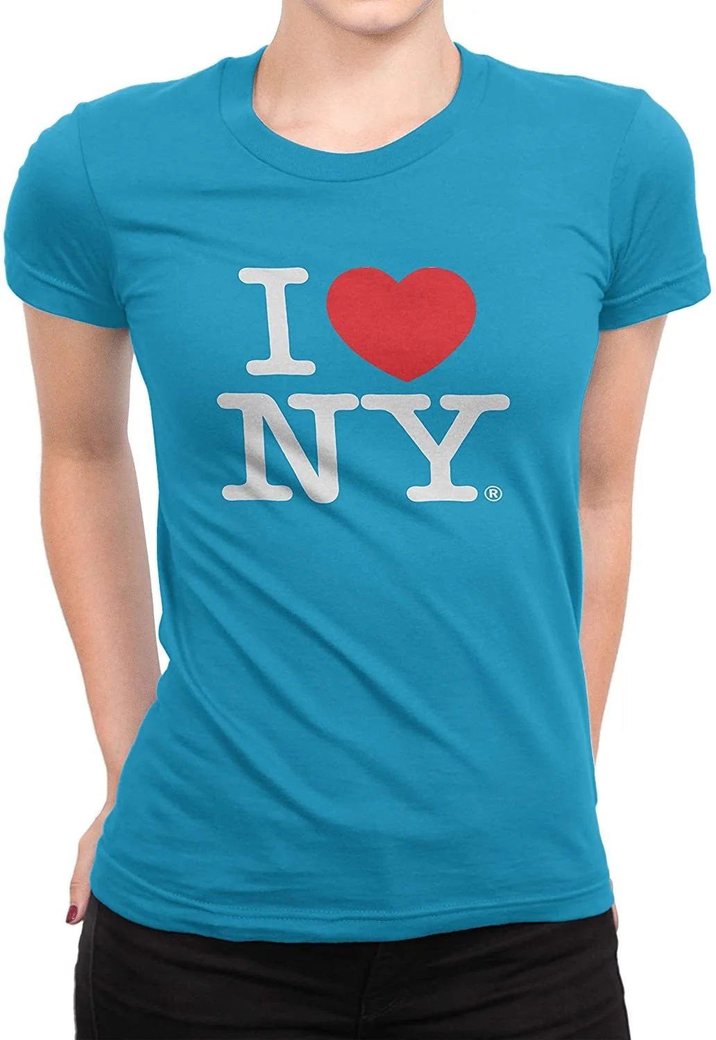 I Love NY Women's Turquoise Crewneck T-Shirt