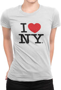 I Love NY Women's White Crewneck T-Shirt