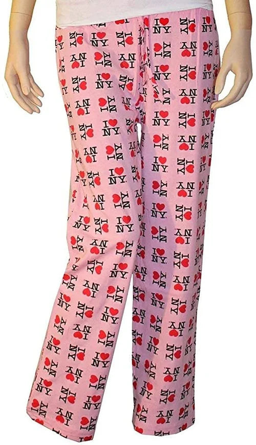 I Love NY Unisex Light Pink Lounge Pants