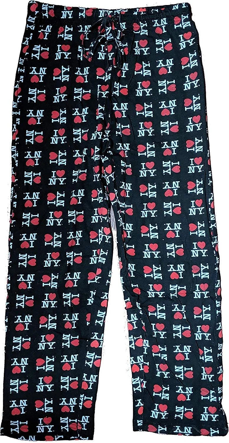 I Love NY Unisex Black Lounge Pants