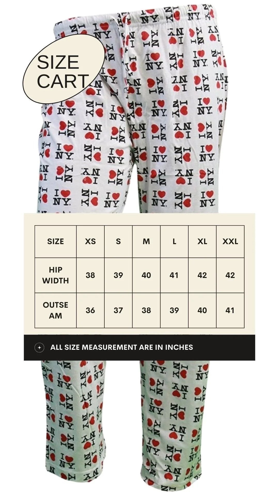 I Love NY Unisex Charcoal Lounge Pants