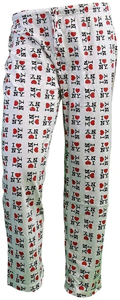 I Love NY Unisex White Lounge Pants