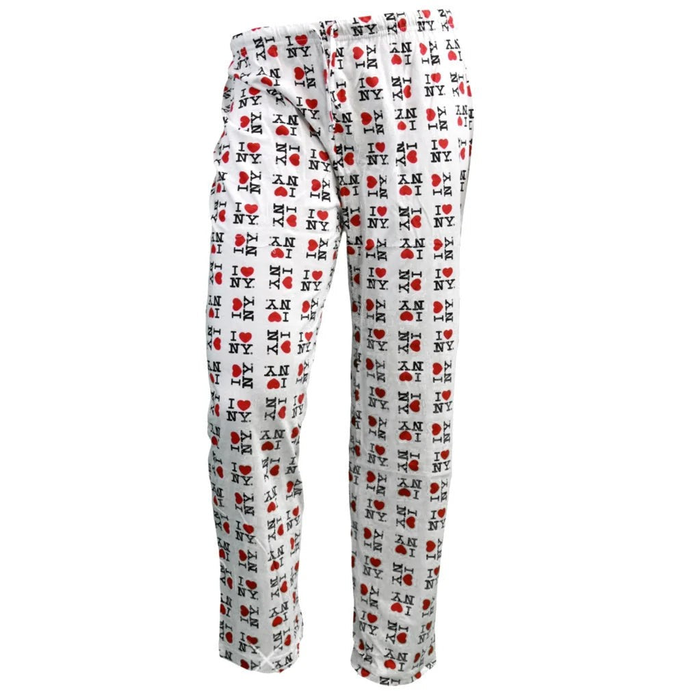I Love NY Unisex White Lounge Pants