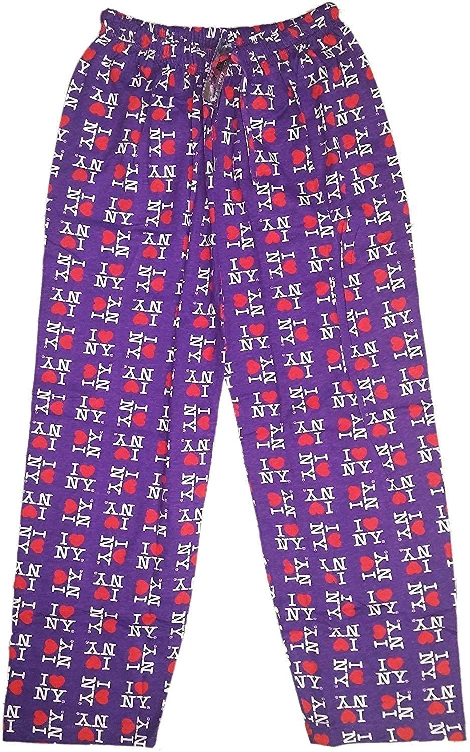 I Love NY Unisex Purple Lounge Pants