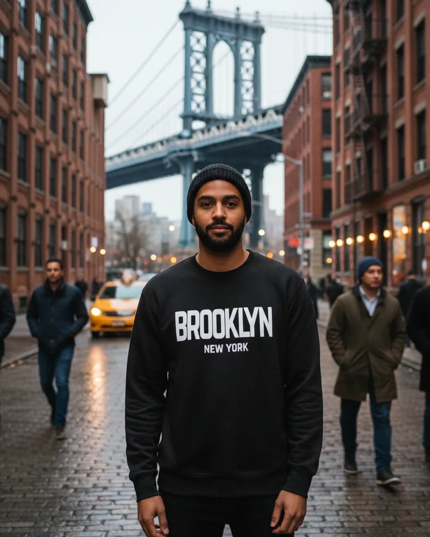 NYC Factory Unisex New York City Black Crewneck Sweatshirt