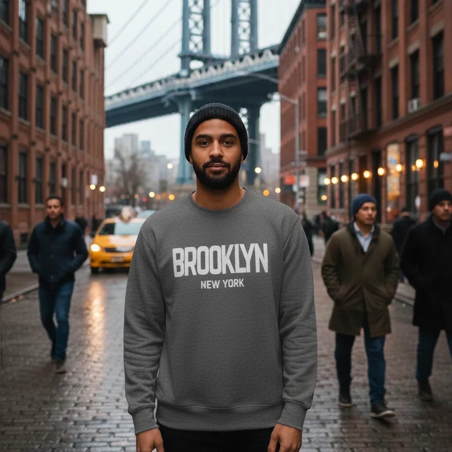 NYC Factory Unisex New York City Black Crewneck Sweatshirt