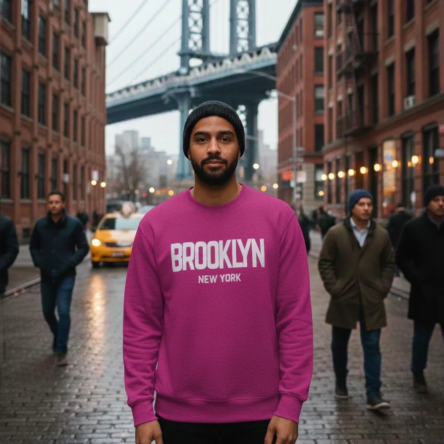 NYC Factory Unisex New York City Black Crewneck Sweatshirt